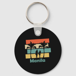 Vintage Retro Manila Philippines Vacation Key Ring