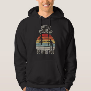 Vintage Retro May The Course Be With You Disc Golf Hoodie