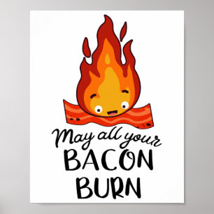 Vintage Retro May Your Whole Bycon Burn Poster