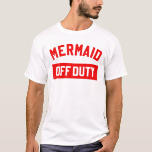 Vintage Retro Mermaid Off Duty Beach Tropical Vaca T-Shirt
