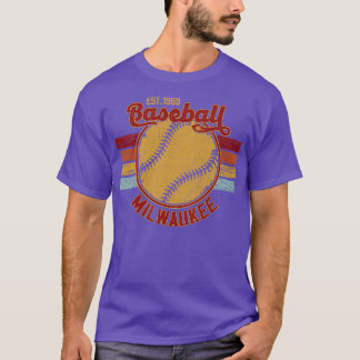 Vintage Retro Milwaukee Baseball Est 1969 Baseball T-Shirt