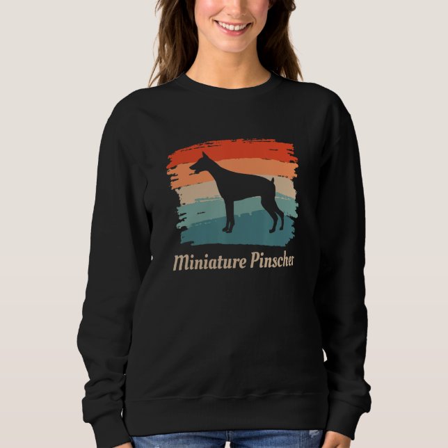 Vintage Retro Miniature Pinscher Dog Lover Sweatshirt (Front)