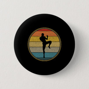Vintage Retro Mma Mixed Martial Arts Kickboxing 6 Cm Round Badge