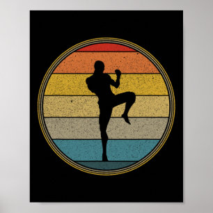 Vintage Retro Mma Mixed Martial Arts Kickboxing  Poster