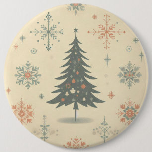 Vintage/Retro modern Christmas/winter 6 Cm Round Badge