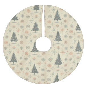 Vintage/Retro modern Christmas/winter Brushed Polyester Tree Skirt