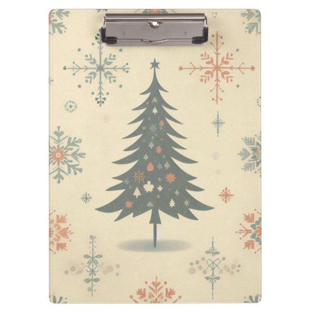 Vintage/Retro modern Christmas/winter Clipboard (Front)
