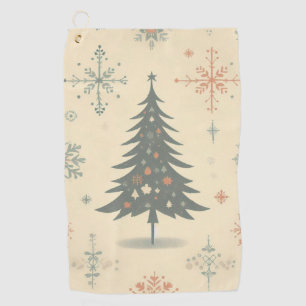 Vintage/Retro modern Christmas/winter Golf Towel