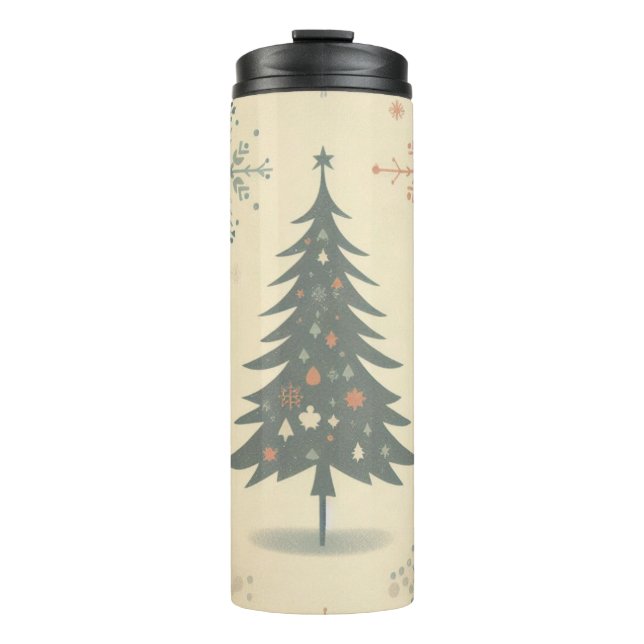 Vintage/Retro modern Christmas/winter Thermal Tumbler (Front)