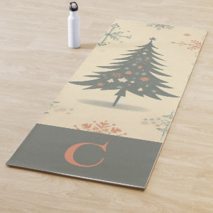 Vintage/Retro modern Christmas/winter Yoga Mat