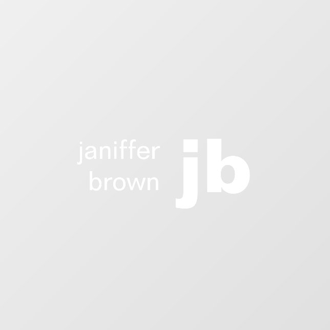 Vintage Retro Monogram Typography Nameplate Window (Sheet)