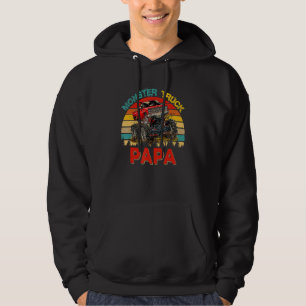 Vintage Retro Monster Truck Papa Driver Father's Hoodie