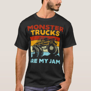 Vintage Retro Monster Trucks Are My Jam Monster Tr T-Shirt
