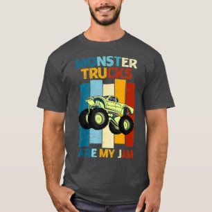 Vintage Retro Monster Trucks Are My Jam Monster Tr T-Shirt