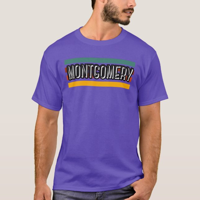 Vintage Retro Montgomery T-Shirt (Front)