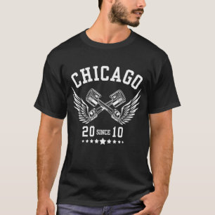 Vintage Retro Motorcycle Chicago Since 2010 T-Shirt