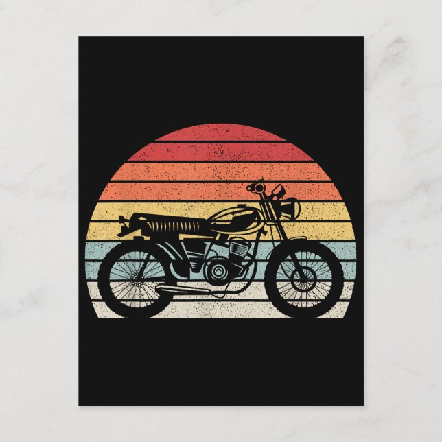 Vintage Retro Motorcycle Enclosure Card (Front)