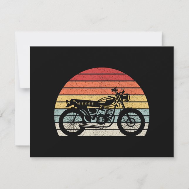 Vintage Retro Motorcycle Invitation (Front)