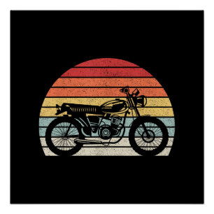 Vintage Retro Motorcycle Poster