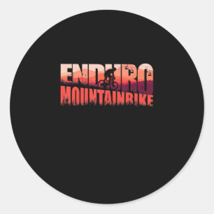 Vintage Retro Mountain Bike MTB Biking Riding Classic Round Sticker