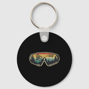 Vintage Retro Mountain Bike Mtb Downhill Biking Key Ring