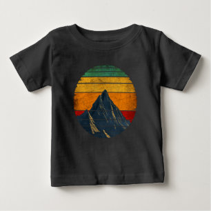 Vintage Retro Mountain Climbing Hiking Mountaineer Baby T-Shirt