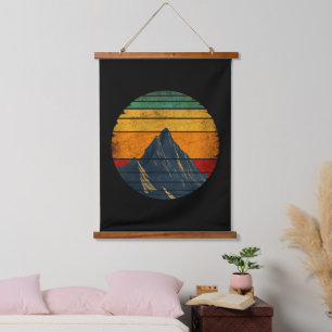 Vintage Retro Mountain Climbing Hiking Mountaineer Hanging Tapestry