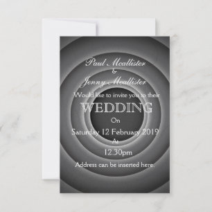 Vintage Retro movie credits Wedding invite