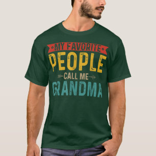 Vintage Retro My Favorite People Call Me Grandma M T-Shirt