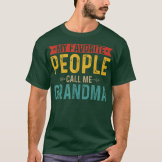 Vintage Retro My Favorite People Call Me Grandma M T-Shirt