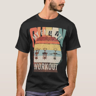 Vintage Retro My Favourite Workout Wine Drinking C T-Shirt