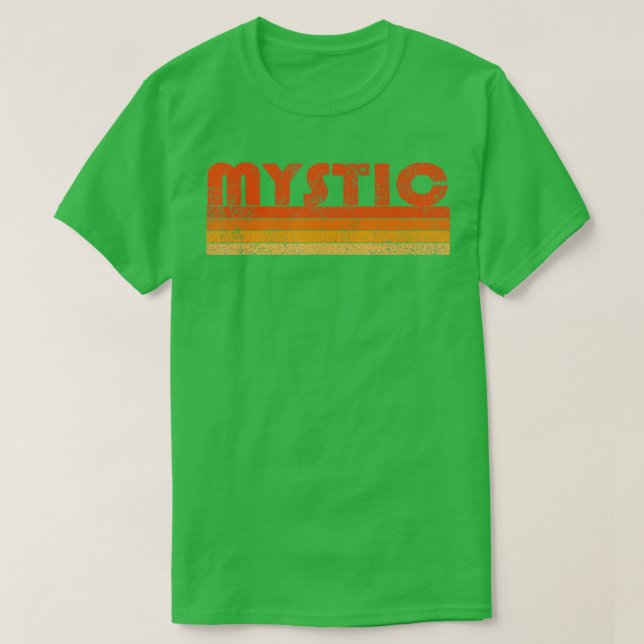 Vintage Retro Mystic Connecticut  T-Shirt (Design Front)