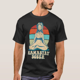Vintage Retro Namastay Sober 12 Step Recovery Na A T-Shirt