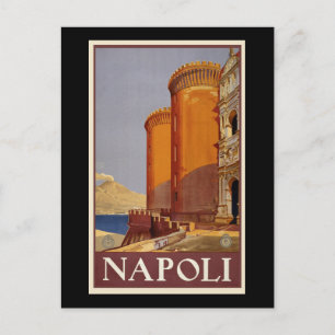 Vintage Retro Napoli Italy Italian Travel Tourism Postcard