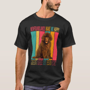 Vintage Retro Newfoundlands Make Happy Humans Make T-Shirt