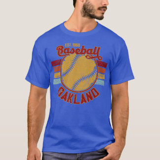 Vintage Retro Oakland Baseball Est 1968 Baseball L T-Shirt