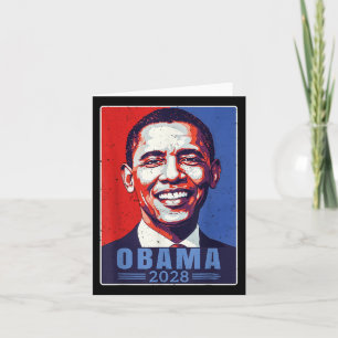 Vintage Retro Obama 2028 48th President America Me Card
