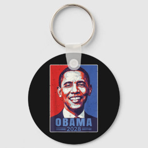 Vintage Retro Obama 2028 48th President America Me Key Ring