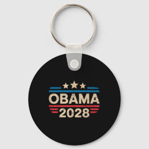 Vintage Retro Obama For President 2028 Funny Key Ring