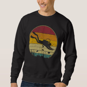 Vintage Retro Ocean Scuba Diver Scuba Diving Sweatshirt
