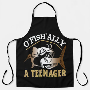 Vintage Retro O'Fishally A Teen Apron
