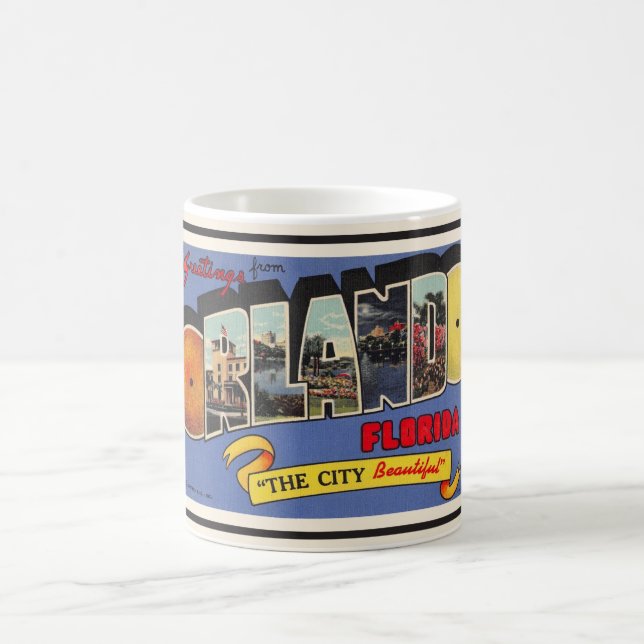Vintage, Retro Orlando Florida Greeting Mug (Center)