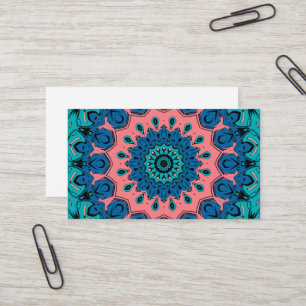 vintage retro ornamental mandala business card