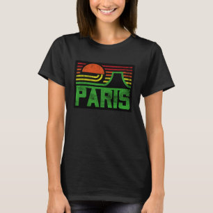 Vintage Retro Paris France Outfit Illustration Gra T-Shirt