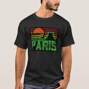 Vintage Retro Paris France Outfit Illustration Gra T-Shirt