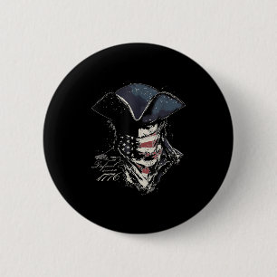 Vintage Retro Patriot Defiant Since 1776 Us Flag 4 6 Cm Round Badge