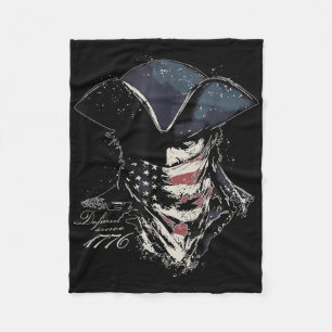 Vintage Retro Patriot Defiant Since 1776 Us Flag 4 Fleece Blanket
