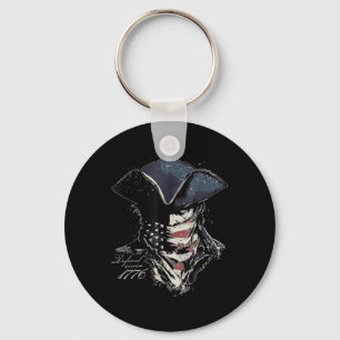 Vintage Retro Patriot Defiant Since 1776 Us Flag 4 Key Ring