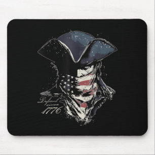 Vintage Retro Patriot Defiant Since 1776 Us Flag 4 Mouse Pad