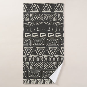 vintage retro pattern. Aztec background.  Bath Towel
